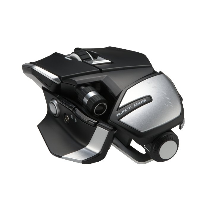 MAD CATZ R.A.T. DWS dual wireless Gaming Maus, Schwarz/Silber