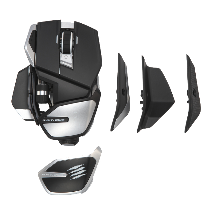 MAD CATZ R.A.T. DWS dual wireless Gaming Maus, Schwarz/Silber