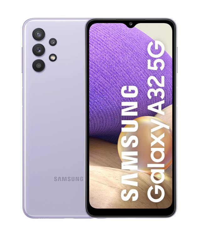 Móvil - Samsung Galaxy A32 5G, Violeta, 128 GB, 4 GB RAM, 6.5" HD+, Quad Cam, MTK D720, 5000 mAh, Android 11