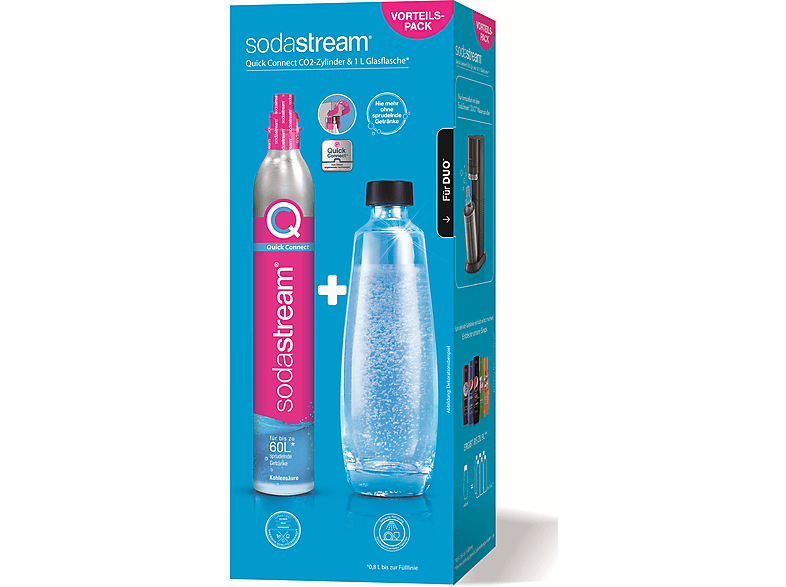 Sodastream Quick Connect CO2-Zylinder mit Glasflasche 1L; Zylinder, Flasche — Foto 5 von 5