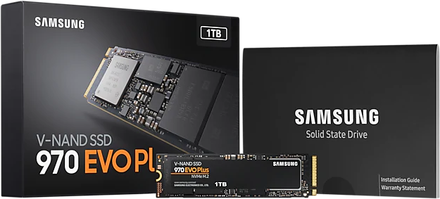 SAMSUNG 1TB SSD Festplatte 970 EVO Plus NVMe M.2, Intern, 3300MB/s, Schwarz