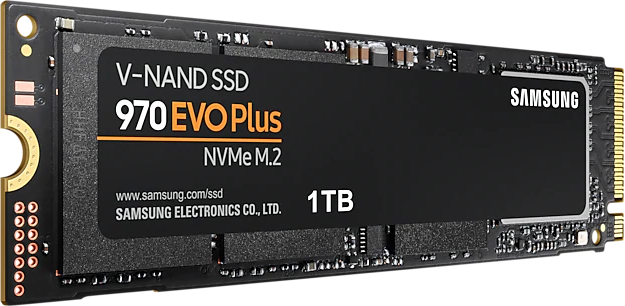 SAMSUNG 1TB SSD Festplatte 970 EVO Plus NVMe M.2, Intern, 3300MB/s, Schwarz