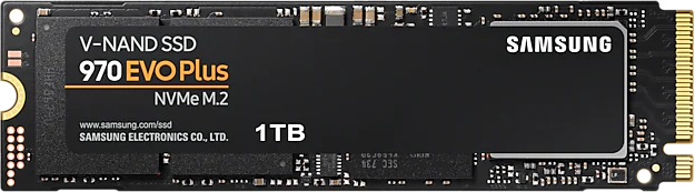 SAMSUNG 1TB SSD Festplatte 970 EVO Plus NVMe M.2, Intern, 3300MB/s, Schwarz