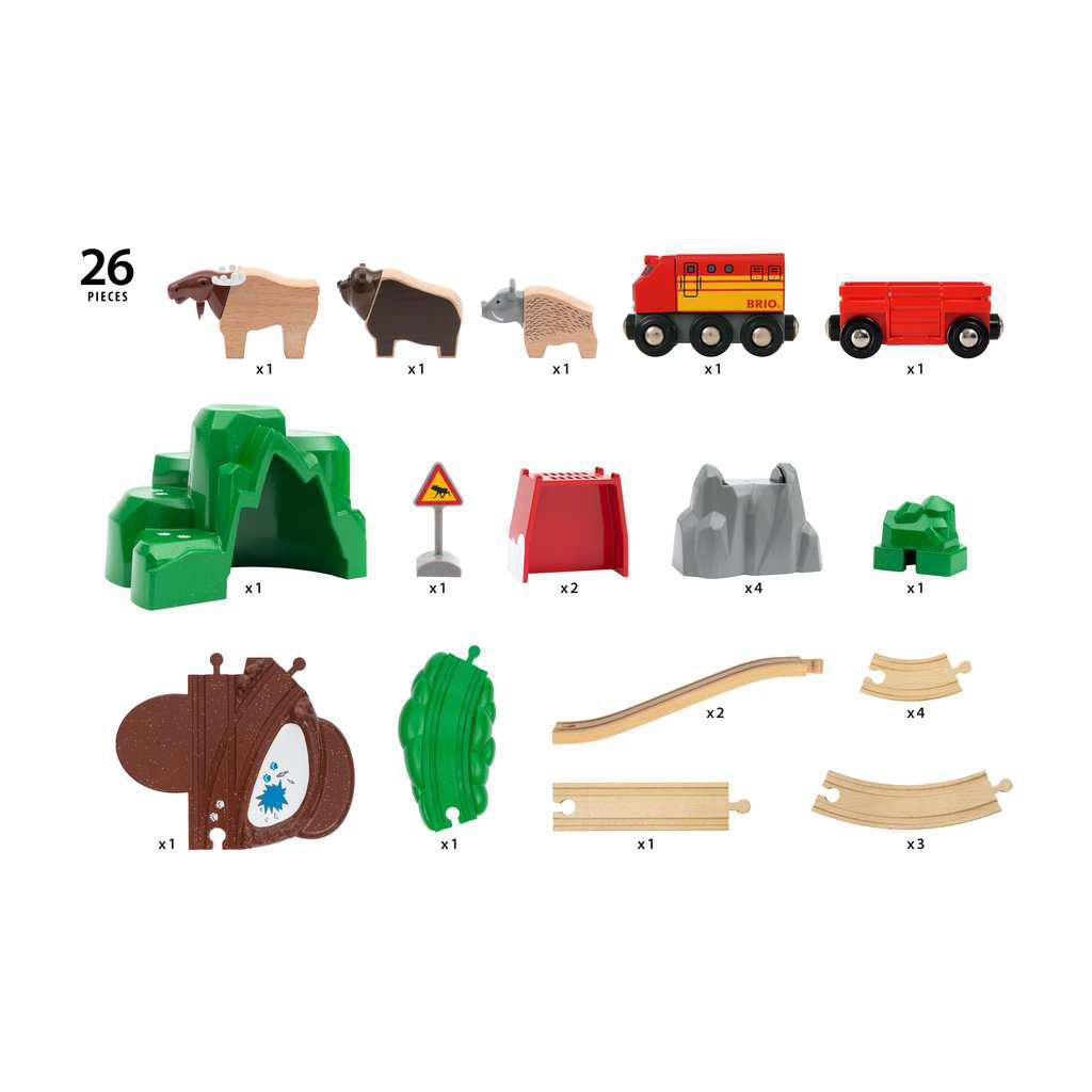 BRIO Nordische Waldtiere Set Eisenbahn Mehrfarbig