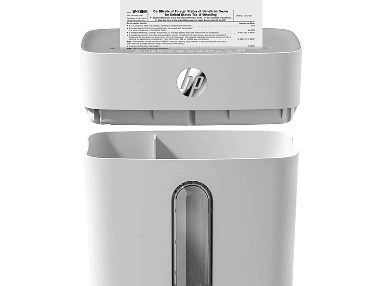 HP Aktenvernichter OneShred 8CC, 15 Liter, Partikelschnitt 5x 18mm, Weiß Aktenvernichter — Foto 3 von 3