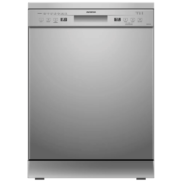 Lavavajillas - Infiniton DIW-60.6S, Independiente, 12 servicios, 7 programas, 60 cm, Inox