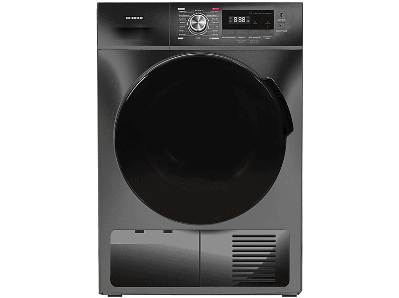 Infiniton SD-DG85C, 8 kg, 16 programas, Anti-arrugas, LED, Inox