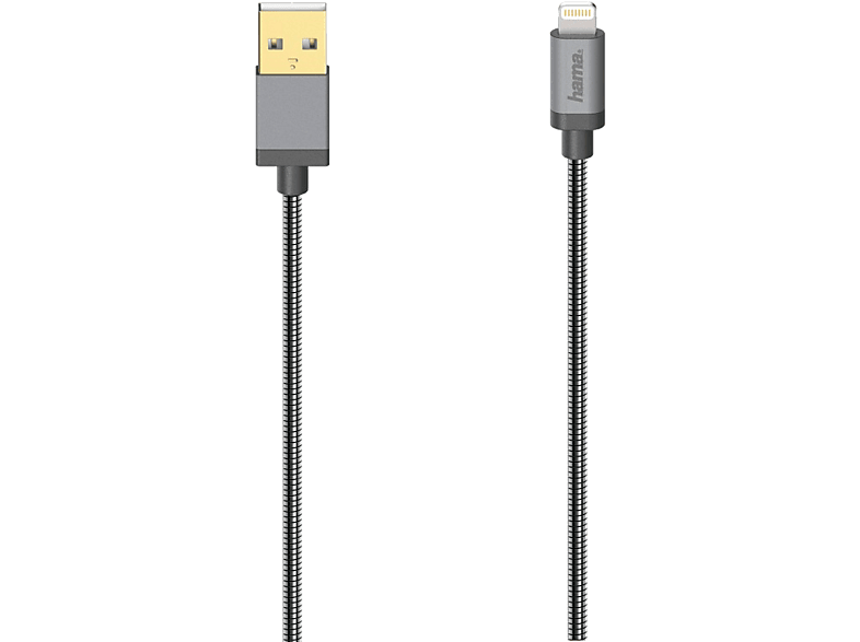 Hama Usb-kabel - Lightning Metal 75 Cm Grijs (200501)