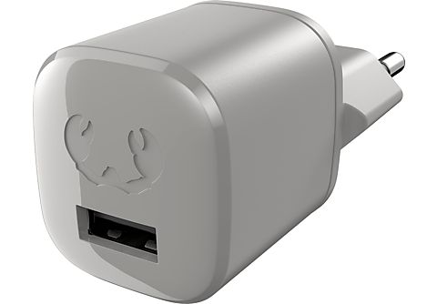 FRESH 'N REBEL USB Mini Charger 12 Watt met Apple Lightning-kabel 1,5 Meter Lichtgrijs