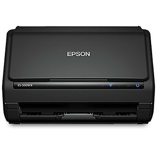 Escáner - Epson WorkForce ES-500WII, Inalámbrica, 600 x 600 DPI, 35 ppm, 30 bits, ReadyScan LED, Negro