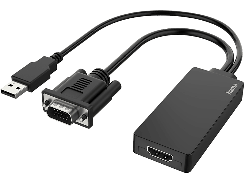 Hama Adapter Vga - Usb Hdmi Full Hd Zwart (200342)