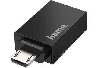 HAMA Adaptateur USB OTG - microUSB 2.0 Noir (200307)
