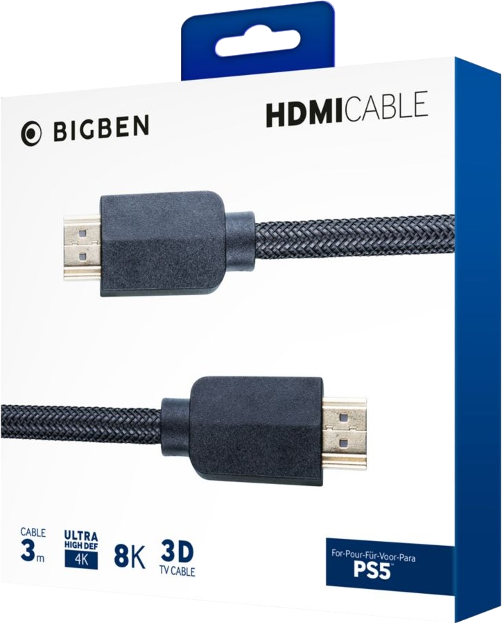 BIG BEN PlayStation 5 aranyozott HDMI kábel 2.1, 3 m