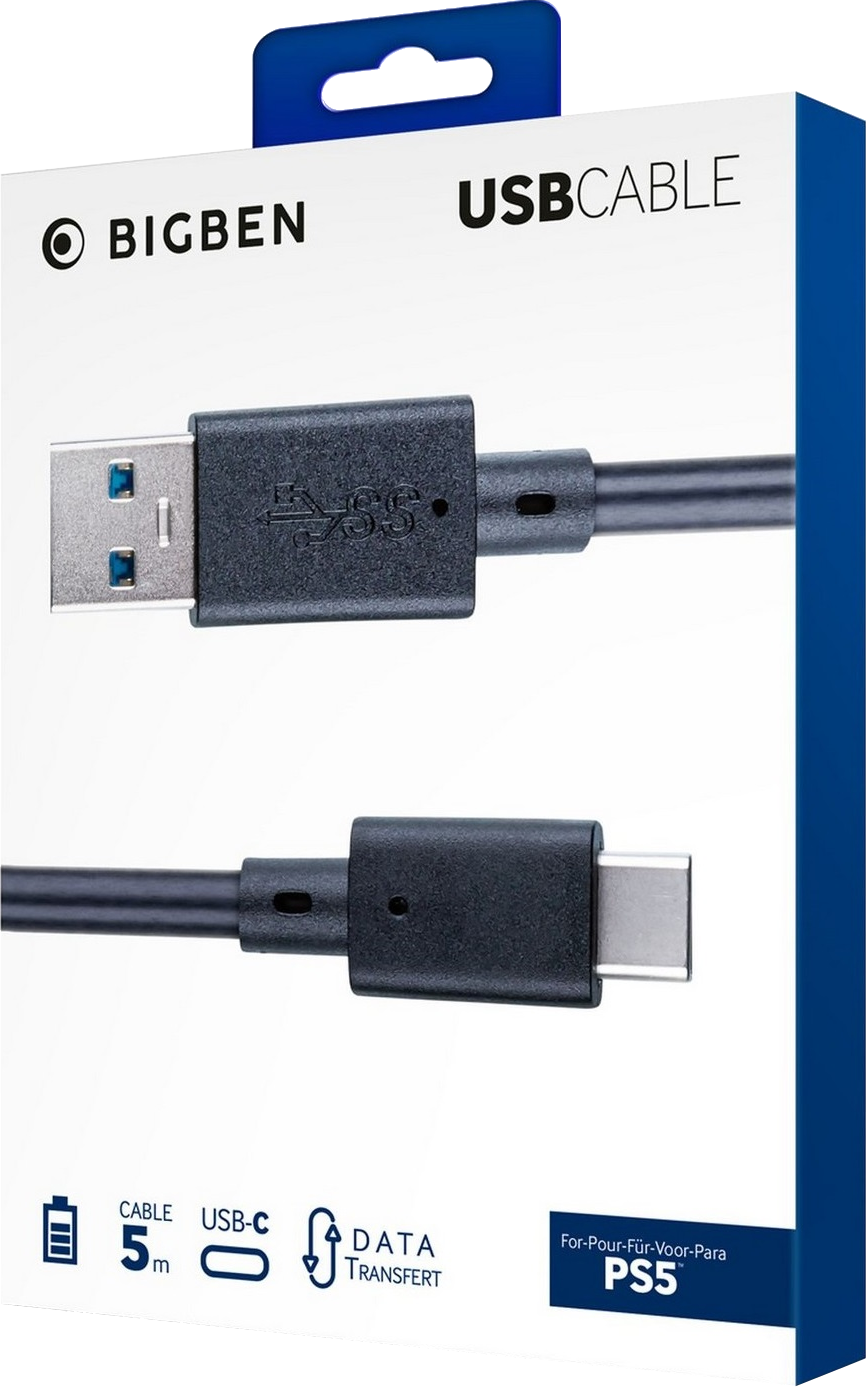 BIG BEN PlayStation 5 kontroller USB-C töltőkábel, m