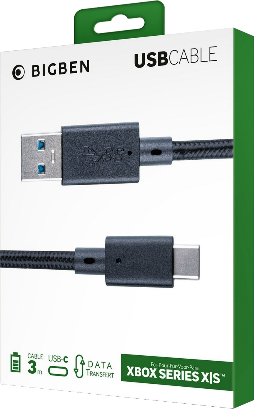 BIG BEN Xbox Series X/S kontroller USB-C töltőkábel, 3 m