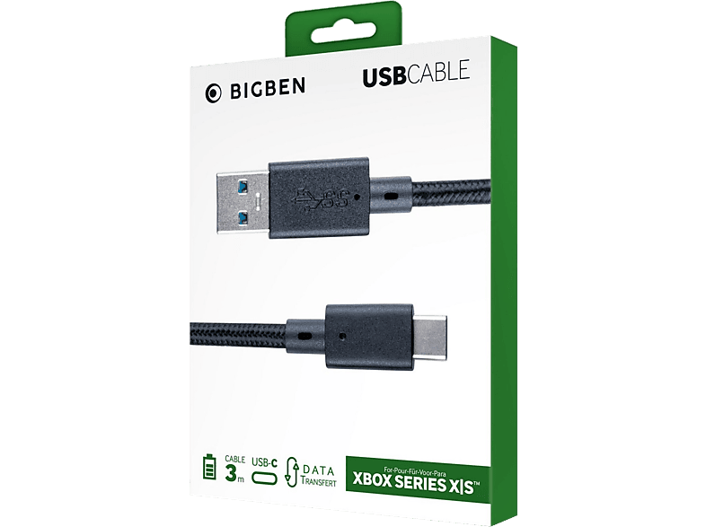 BIG BEN Xbox Series X/S kontroller USB-C töltőkábel, 3 m