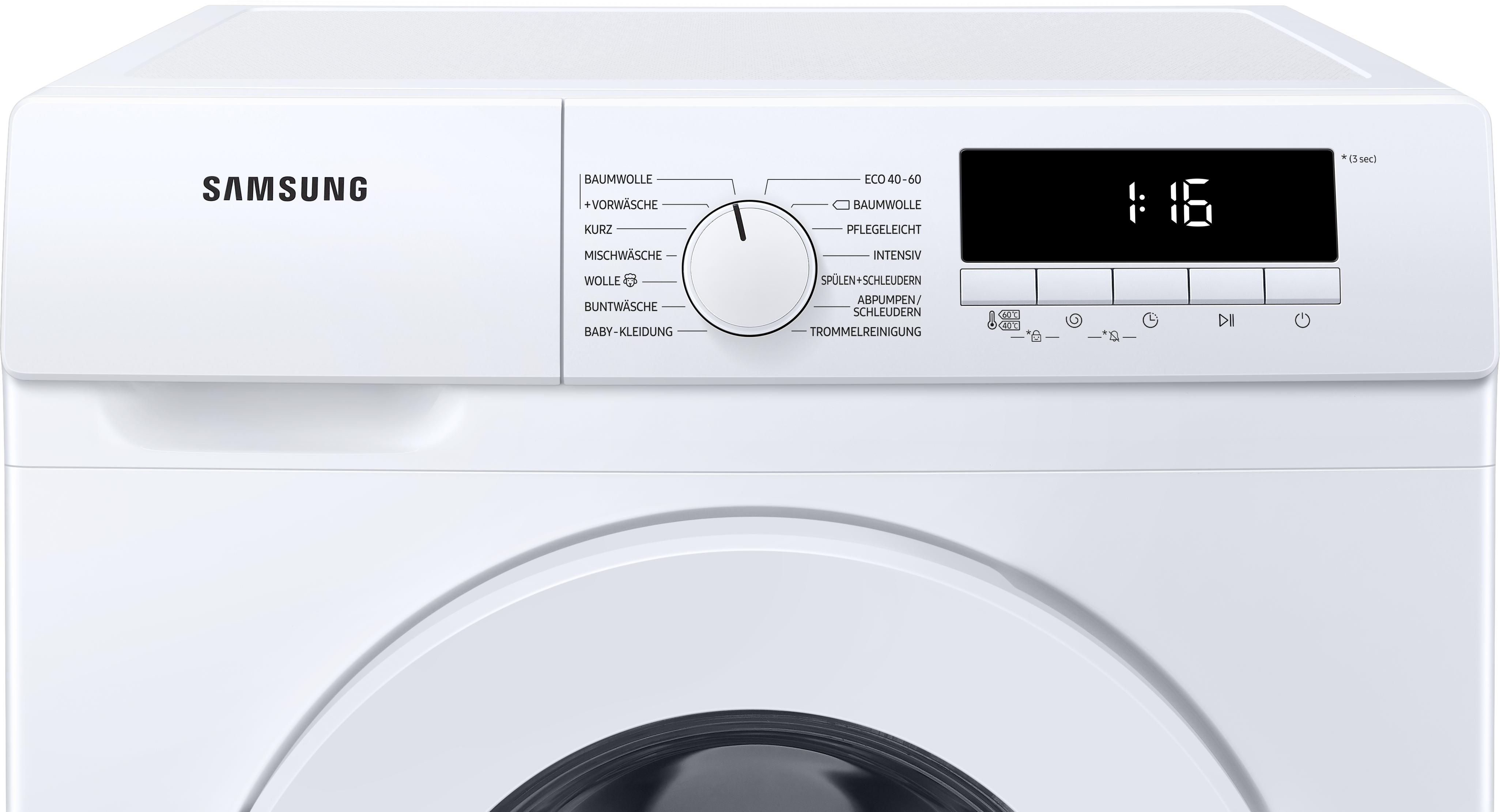 SAMSUNG WW9FT304PWW/EG Waschmaschine (9 kg, 1400 U/Min., D)