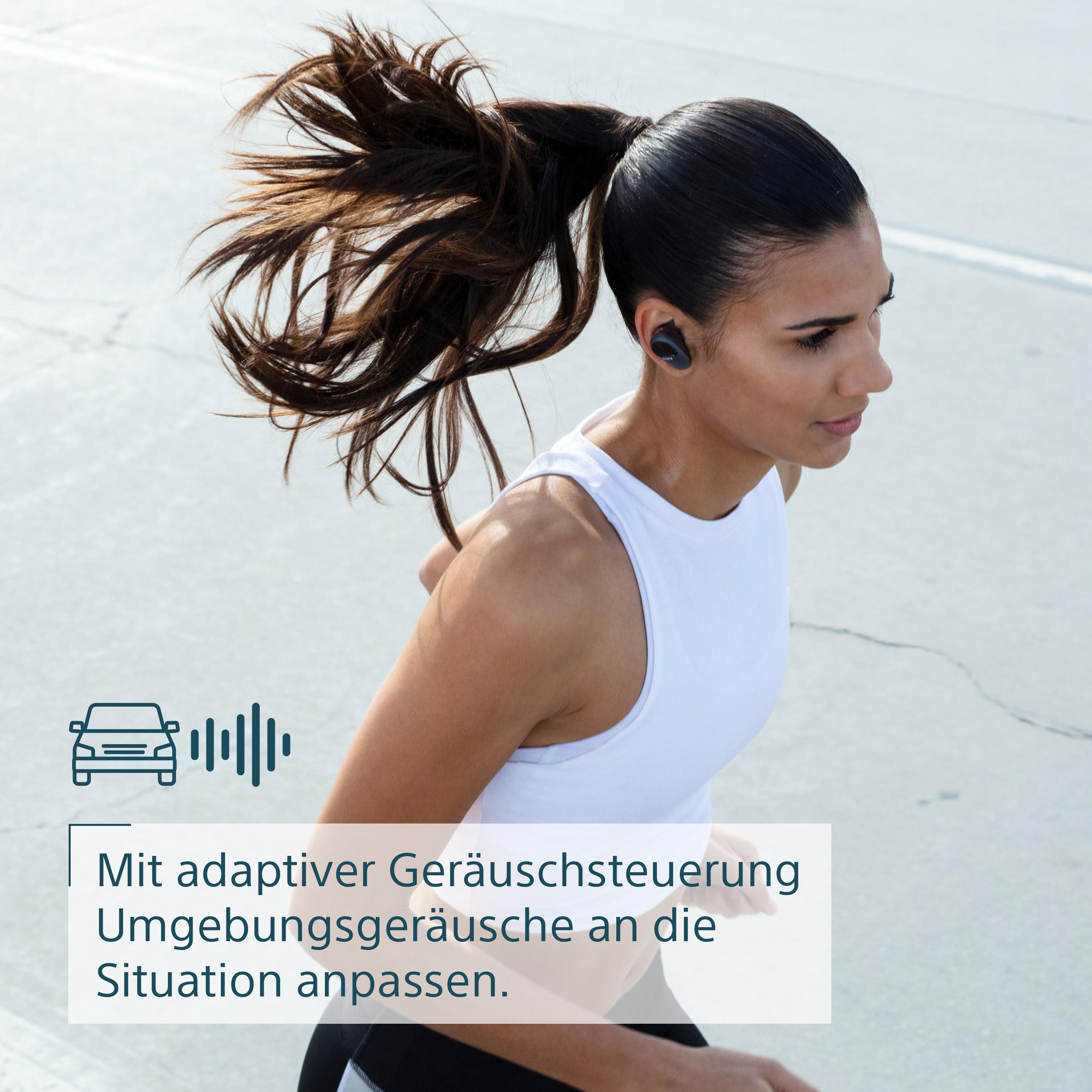 SONY WF-SP800N, Earbuds, Ladeetui, In-ear Kopfhörer Bluetooth Schwarz