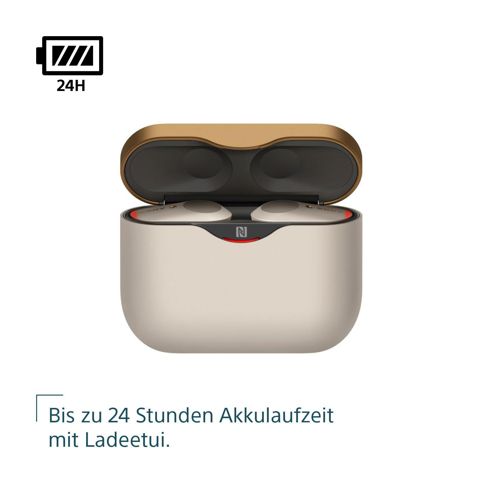 SONY WF-1000XM3, Earbuds, Ladeetui, In-ear Kopfhörer Bluetooth Silber