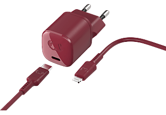 Fresh 'n Rebel - 18W USB-C Mini Fast Charger met Power Delivery + 1.5M Lightning Cable - Ruby Red