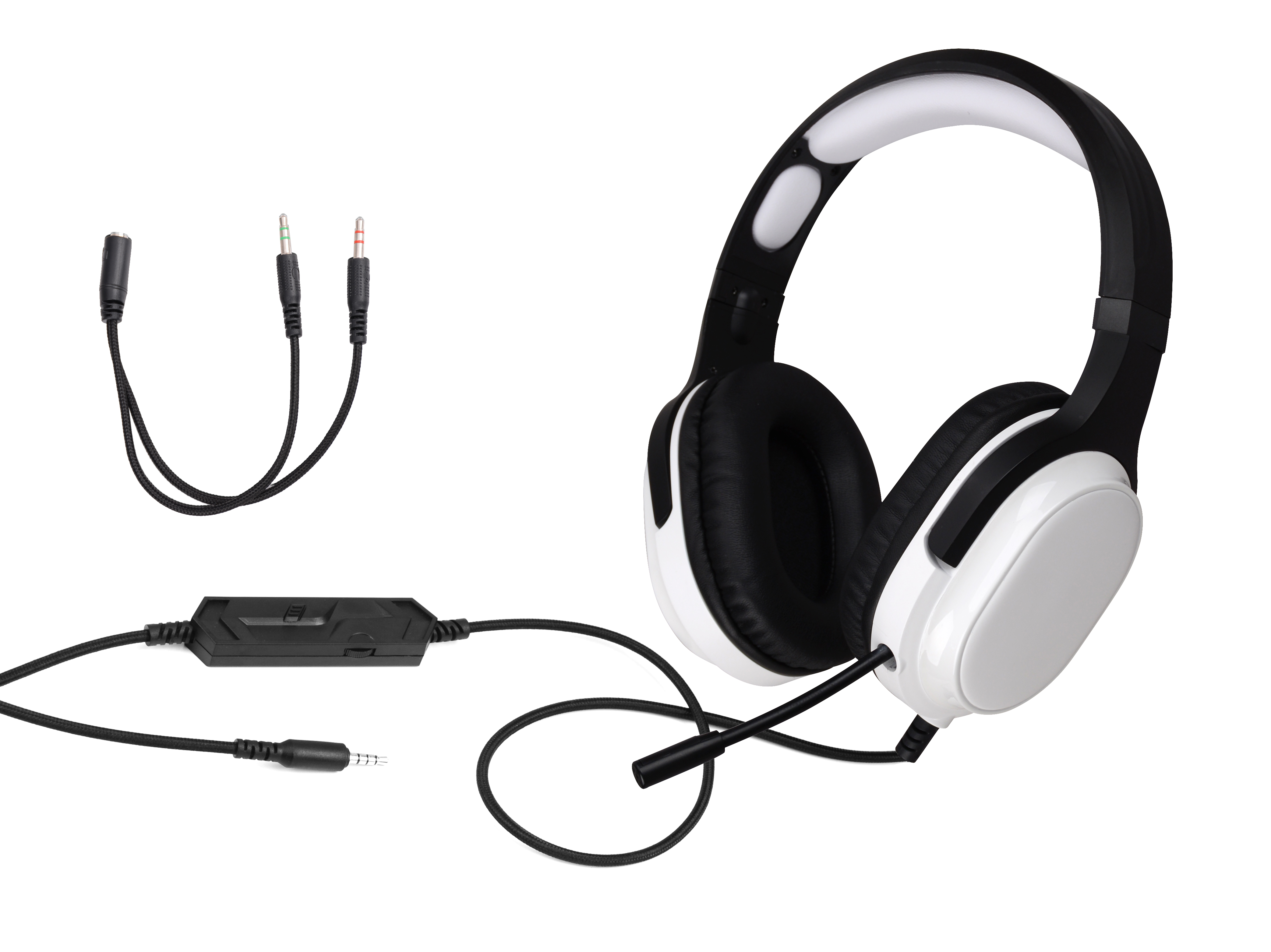 ISY IC 6002, On-ear Gaming Weiß/Schwarz Headset
