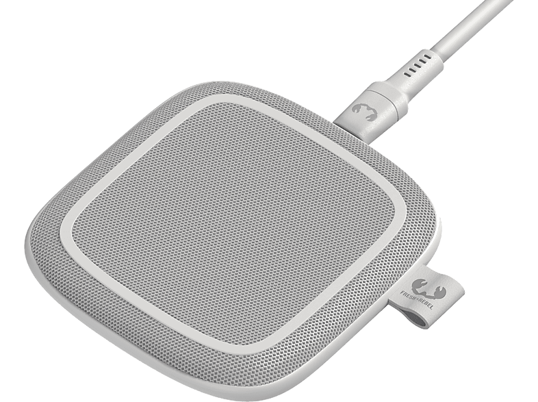 Fresh 'n Rebel Base 10 Watt Wireless Charging Pad Met Poweradapter 18 Lichtgrijs