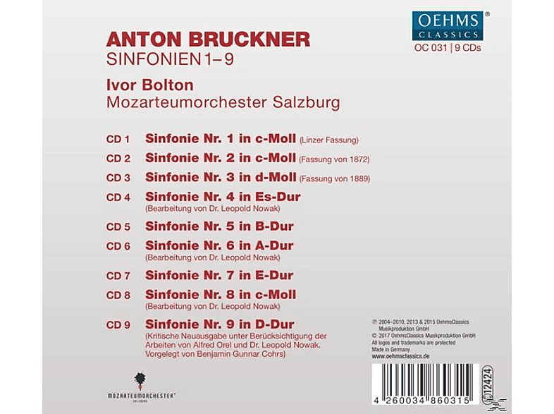 Thumbnail - Mozarteumorchester Salzburg, Ivor Bolton - Sinfonien 1-9 (CD)
