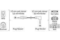 HAMA Audio kabel Spiral 90° Jack 3.5mm - Jack 3.5mm 75cm (205113)