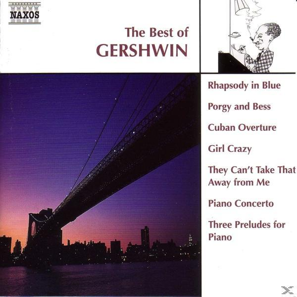 Albumcover mit Skyline und Brücke, betitelt 'The Best of Gershwin'.