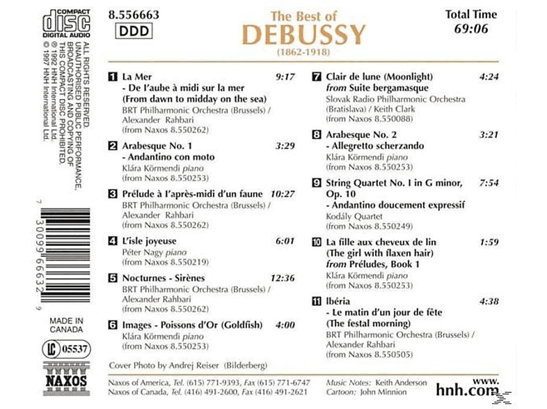 Thumbnail - VARIOUS - Best Of Debussy (CD)