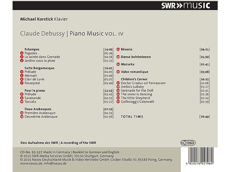 Thumbnail - Michael Korstick - Klaviermusik, Vol.4 (CD)
