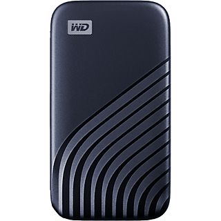 Disco duro SSD externo 1 TB - WD My Passport SSD, Portátil, Lectura 1050 MB/s, USB 3.2, Para Windows y Mac, Azul