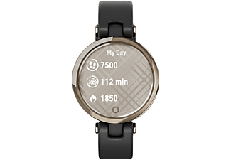 GARMIN Lily Classic okosóra, krém-arany, fekete színű tok és bőrszíj (GG010-02384-B1)