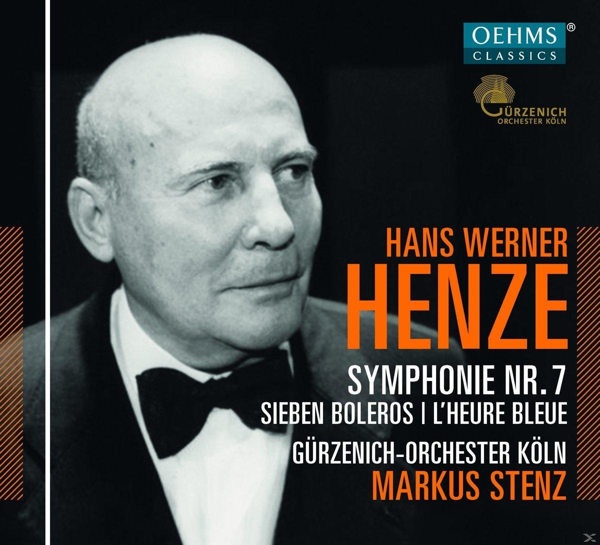 Albumcover mit einem glatzköpfigen Mann im Anzug. Titel: Hans Werner Henze. Symphonie Nr. 7. Orchestraler Kontext.