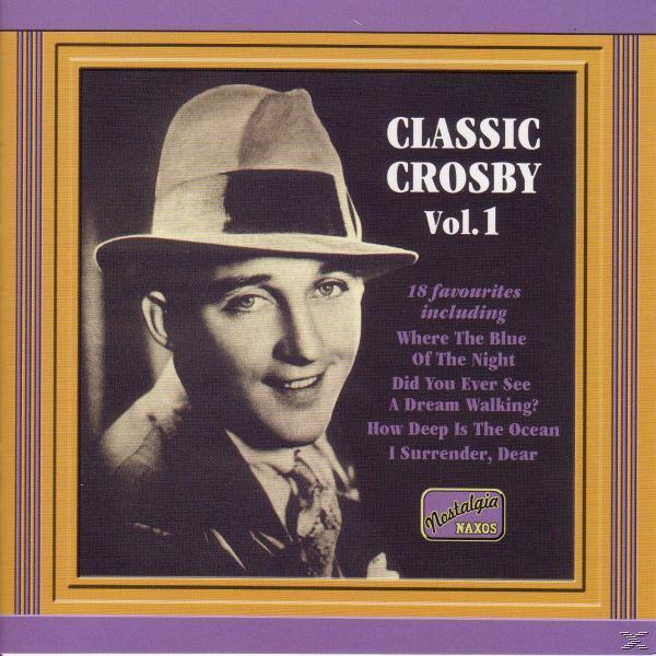 CD-Cover mit einem Mann mit Hut und dem Titel 'Classic Crosby Vol. 1'.