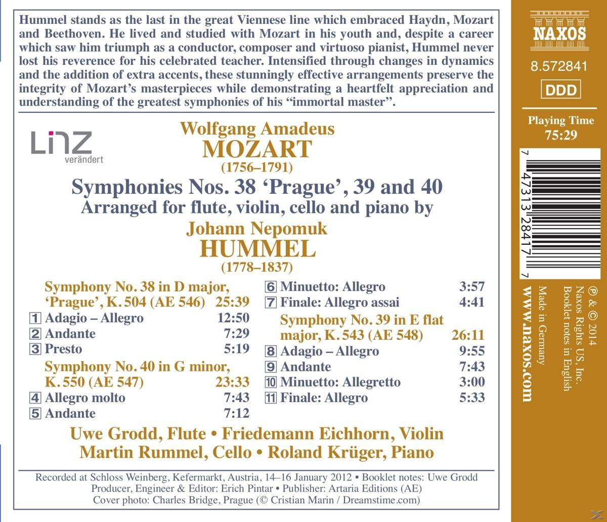 Uwe Grodd, Friedemann Eichhorn, Martin Rummel, Roland Krüger - Sinfonien 38-40 arr.Hummel  - (CD)