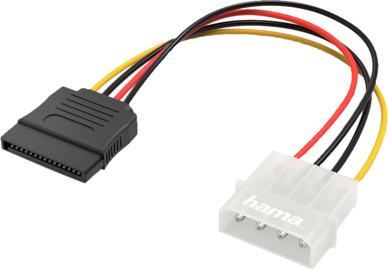 HAMA Adaptateur d'alimentation 5.25" Molex - SATA (200353)