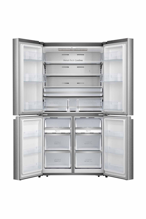 Frigorífico americano - Hisense RQ758N4SAI1, No Frost, 582 l, Motor inverter, Altura 178.50 cm, Inox