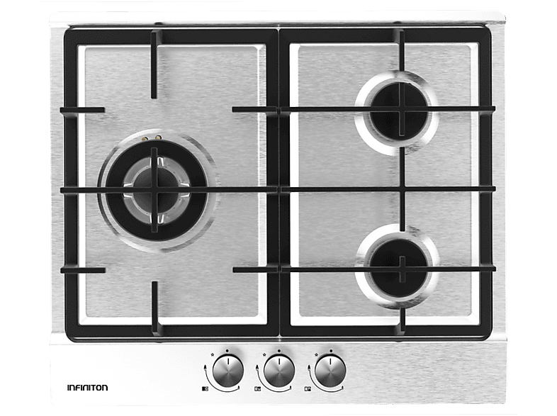 Infiniton GAS-320WB, 3 zonas, Gas Butano, 60 cm, Inox