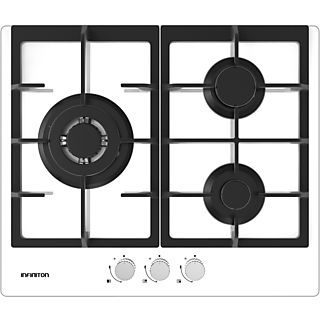 Placa de gas - Infiniton GG-332, 3 zonas, Gas Butano o Natural, 60 cm ancho, Inox