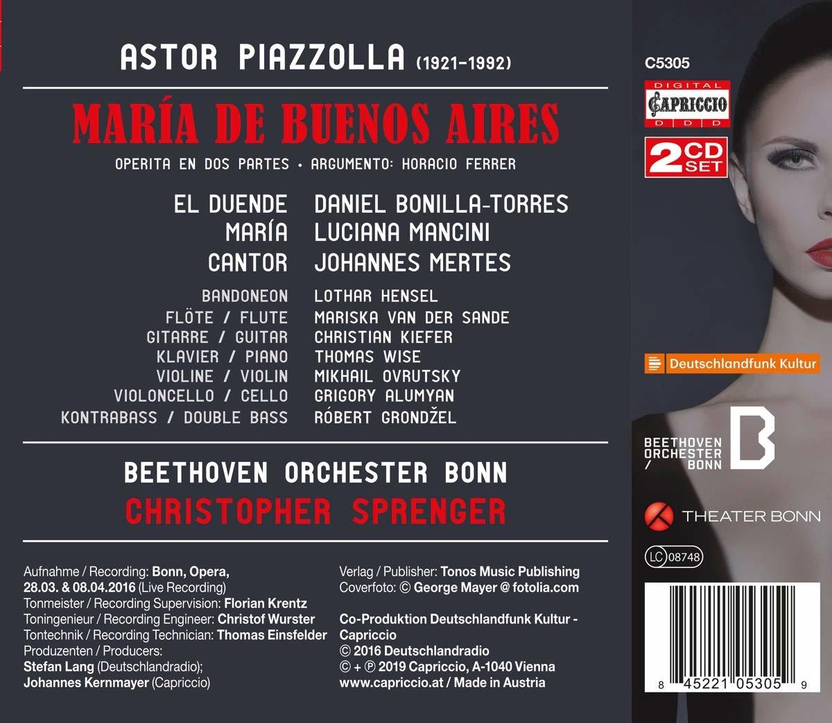 Christopher Sprenger, Beethoven Orchester Bonn - María De Buenos Aires  - (CD)