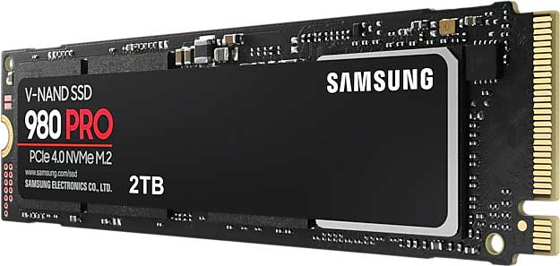 SAMSUNG Interne SSD-schijf 2 TB 980 PRO PCle 4.0 NVMe M.2 (MZ-V8P2T0BW)