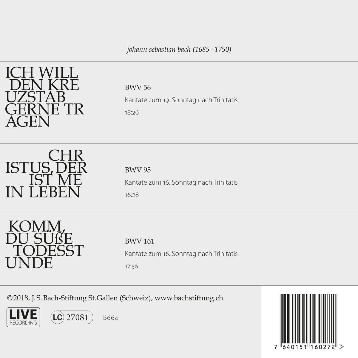 Chor & Orchester der J. S. Bach-Stiftung - Kantaten No°22  - (CD)