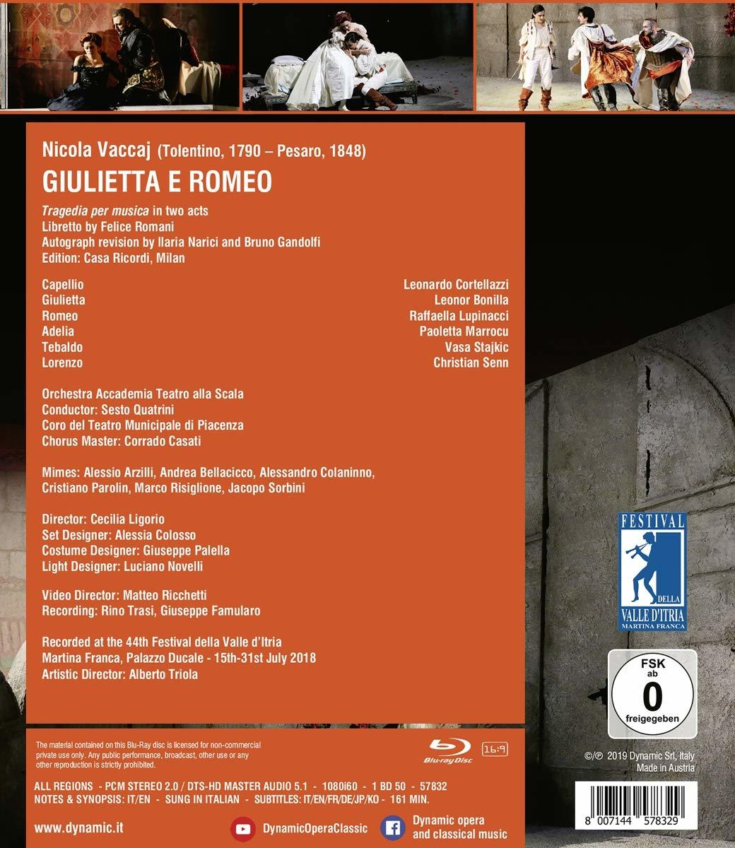 - - Scala, Teatro e Raffaella Alla Giulietta Romeo (Blu-ray) Accademia, Leonor Bonilla Lupinacci, Orchestra