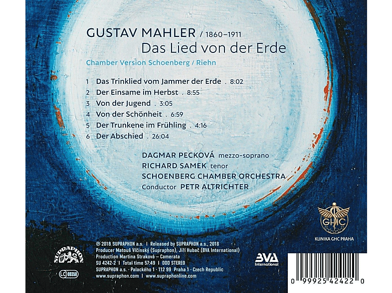 Thumbnail - Richard Samek, Schoenberg Chamber Orchestra, Dagmar Peckova - Das Lied von der Erde (Orchestr.Schönberg/Riehn) (CD)