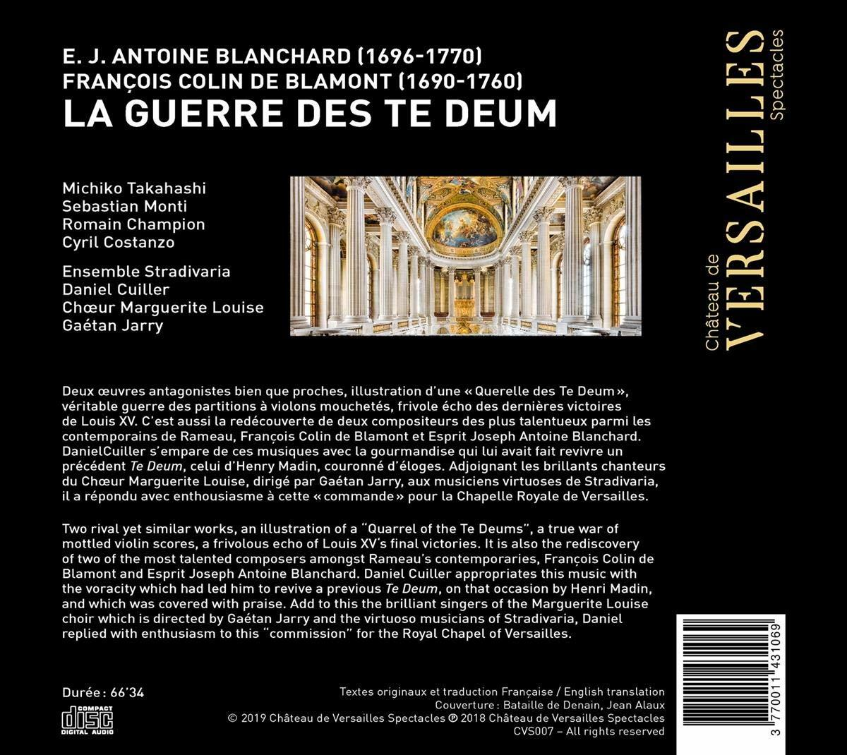 Choeur Marguerite Louise - Ensemble Stradivaria - La Guerre des Te Deum  - (CD)