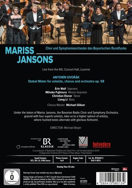 - - Rundfunks Symphonieorchester Jansons, Stabat Mater Bayerischen Rundfunks, Bayerischen Chor Des Mariss Des (DVD) Dvorak: