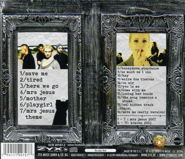 CD-Albumcover mit einem Bild einer Band und Titelliste.