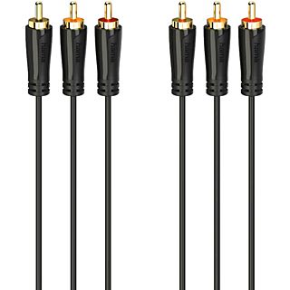 HAMA Audio/video kabel 3 x RCA mannelijk - 3 x RCA mannelijk Gold 3m (205150)