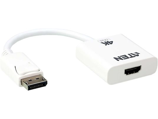 ATEN VC986B - Adaptateur HDMI/DisplayPort, 18 Gbit/s, Blanc